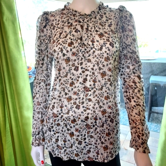 100% Viscose Prairie Top by Loft: Ann Taylor: Size M. - Picture 2 of 16